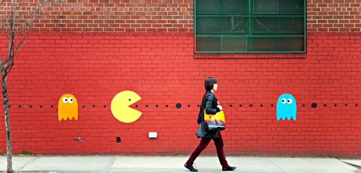 Pacman en street-art